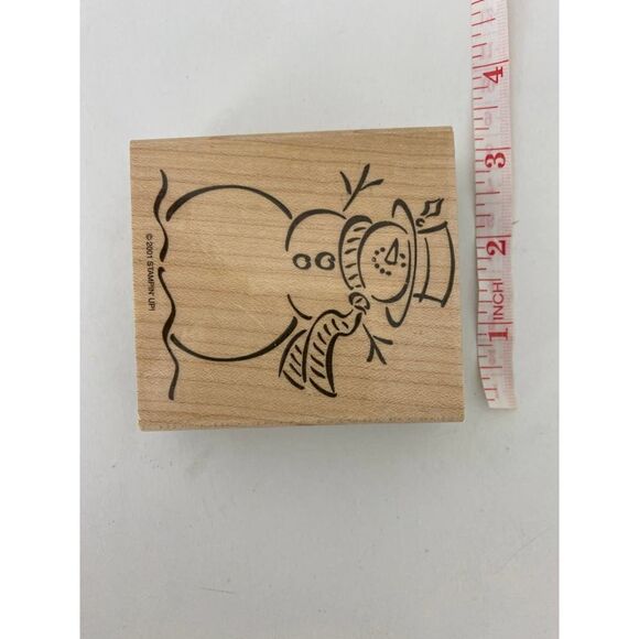 Vintage stamp for scrapbooking, card making, and crafts - Snowman Christmas - Picture 4 of 4